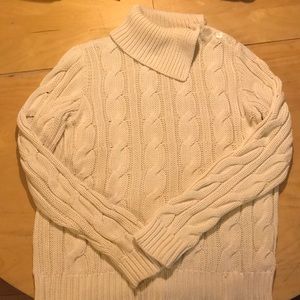 Asymmetrical turtleneck sweater